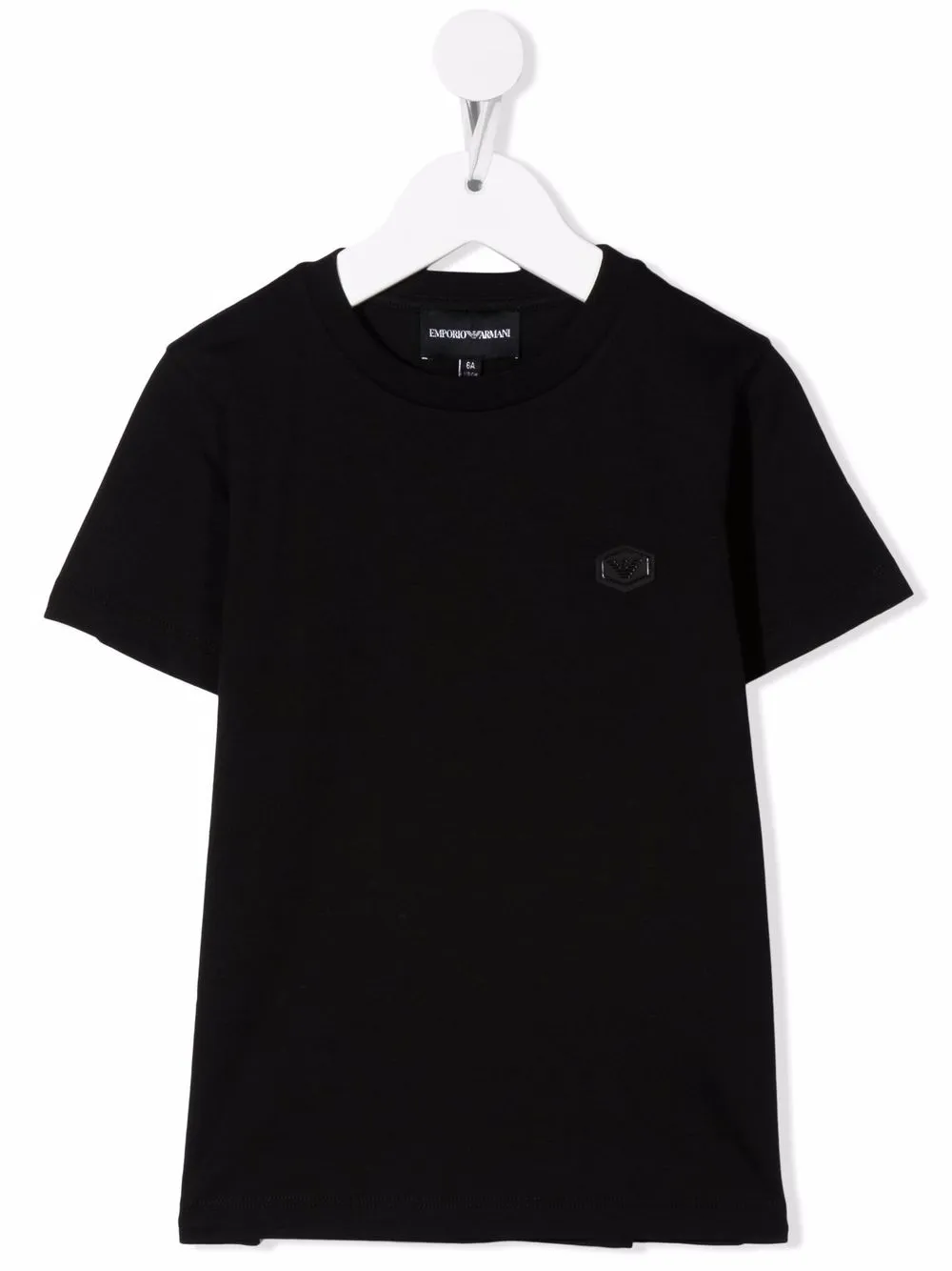 

Emporio Armani Kids playera con cuello redondo y logo - Negro