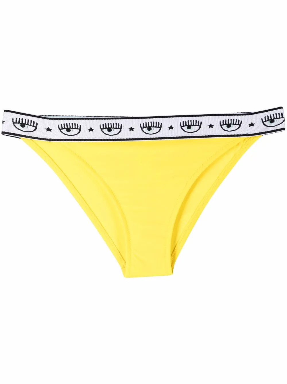 

Chiara Ferragni bikini bottom con franja y logo - Amarillo