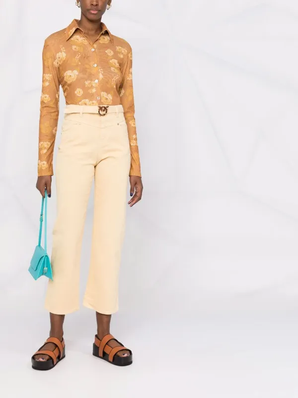 PINKO Sveva logo-buckle Cropped 