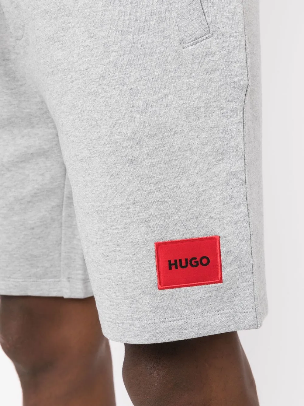 HUGO Shorts met trekkoordtaille Grijs