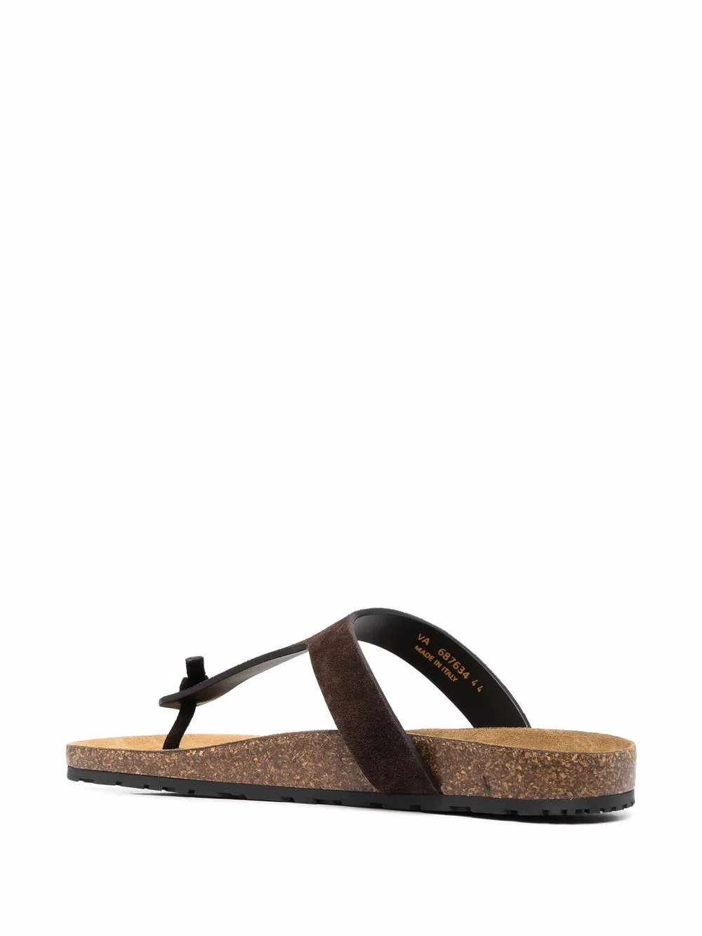 SAINT LAURENT Culver Suede Flat Sandals 