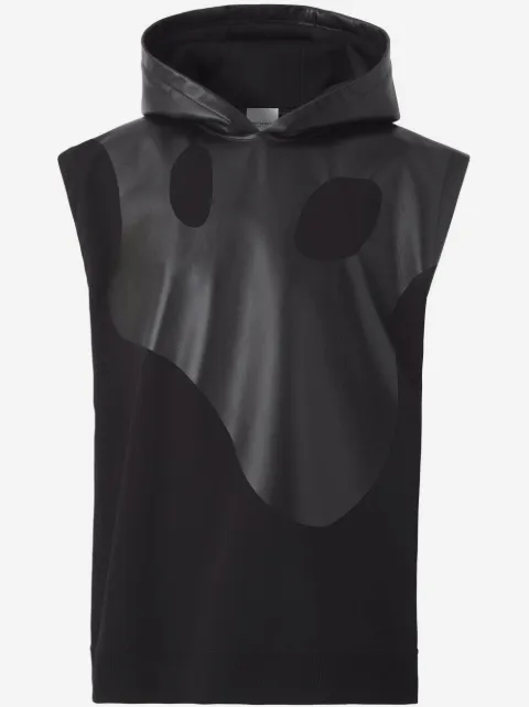 Burberry leather Monster logo hoodie
