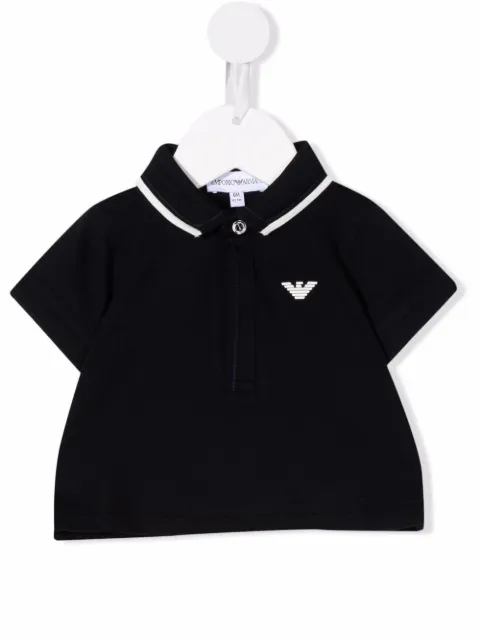 Emporio Armani Kids قميص بولو مطرز بشعار الماركة