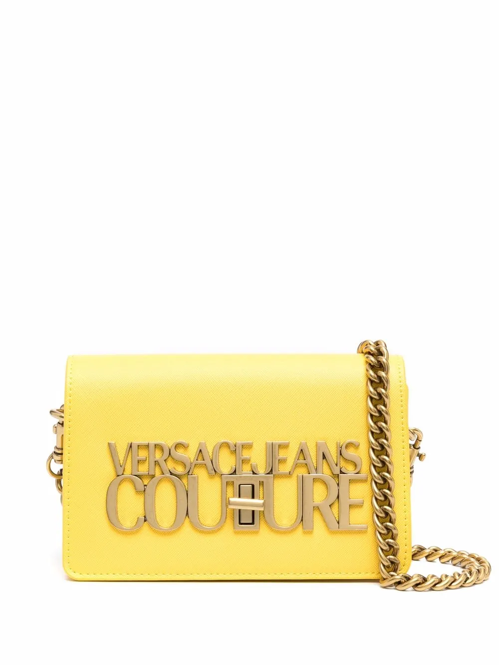 

Versace Jeans Couture bolsa de hombro con letras del logo - Amarillo