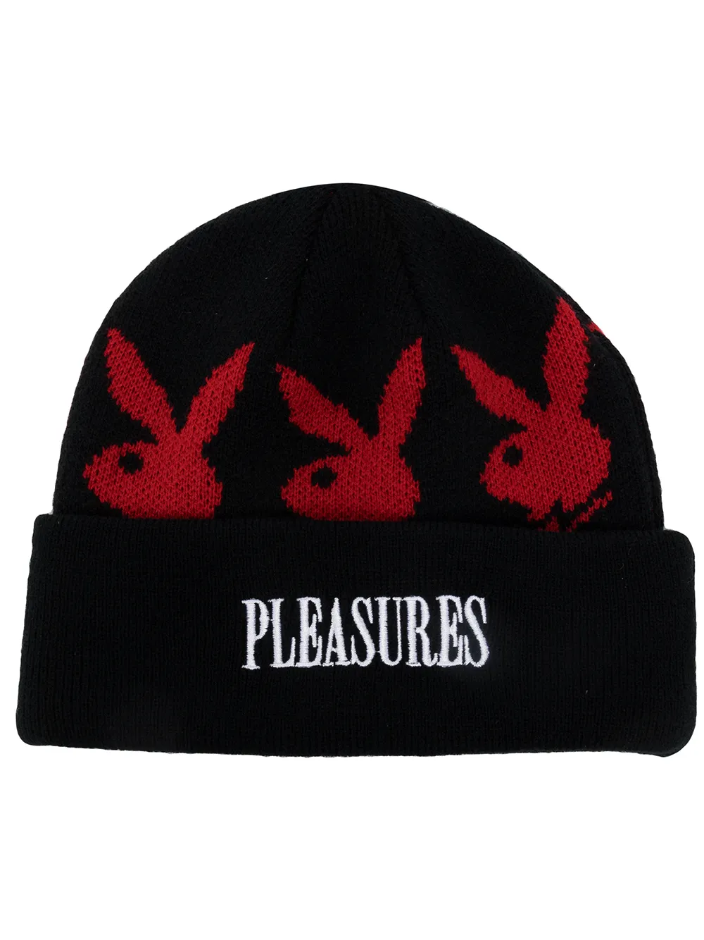 

Pleasures gorro con logo bordado - Negro