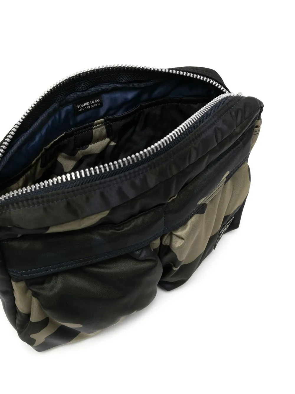 Porter-yoshida & Co Camouflage-print Crossbody Bag In 绿色
