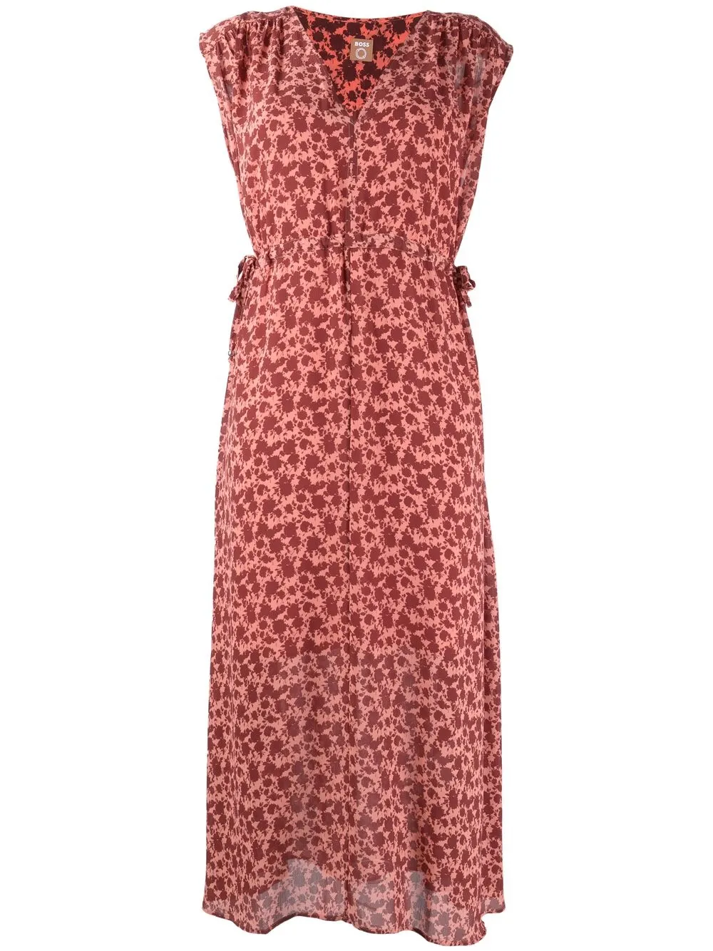 

BOSS all-over print midi dress - Pink