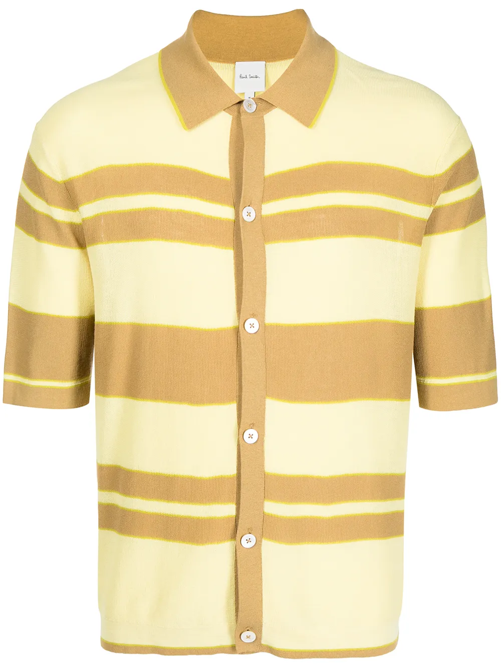 

Paul Smith playera a rayas con botones - Amarillo