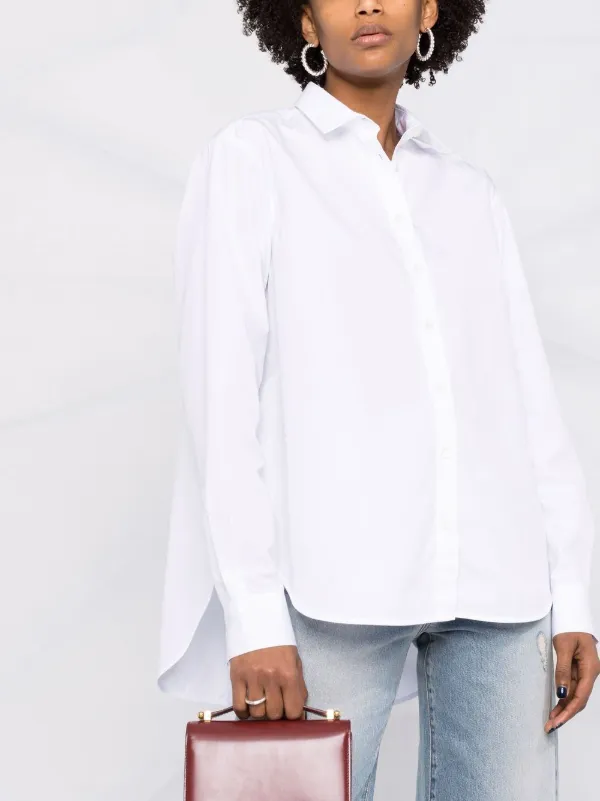 Toteme Signature クリスプコットンシャツ TOTEME Signature Cotton Shirt | White | FARFETCH