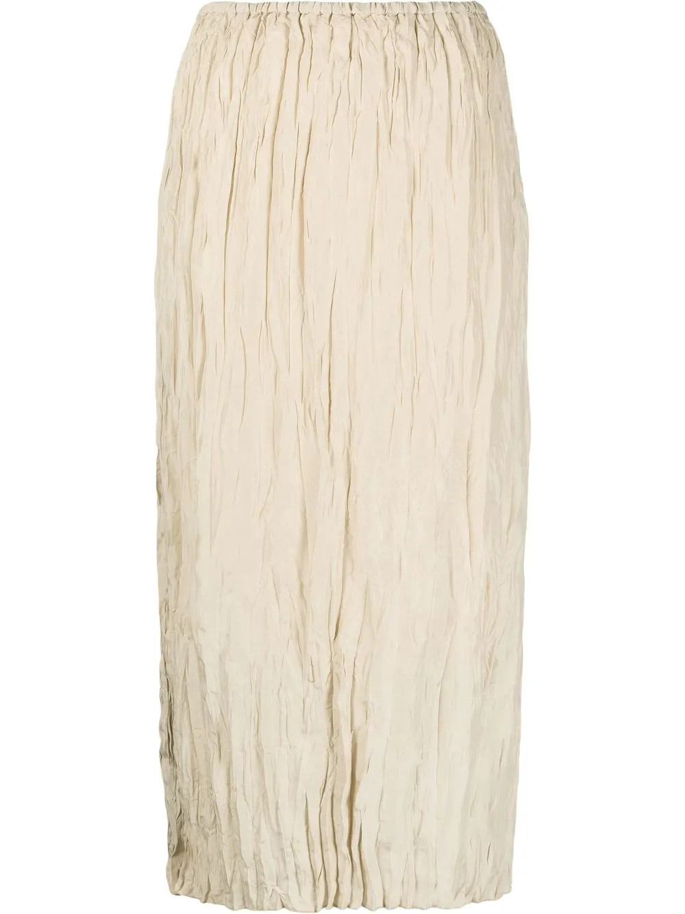 TOTEME crinkled midi skirt - Neutrals