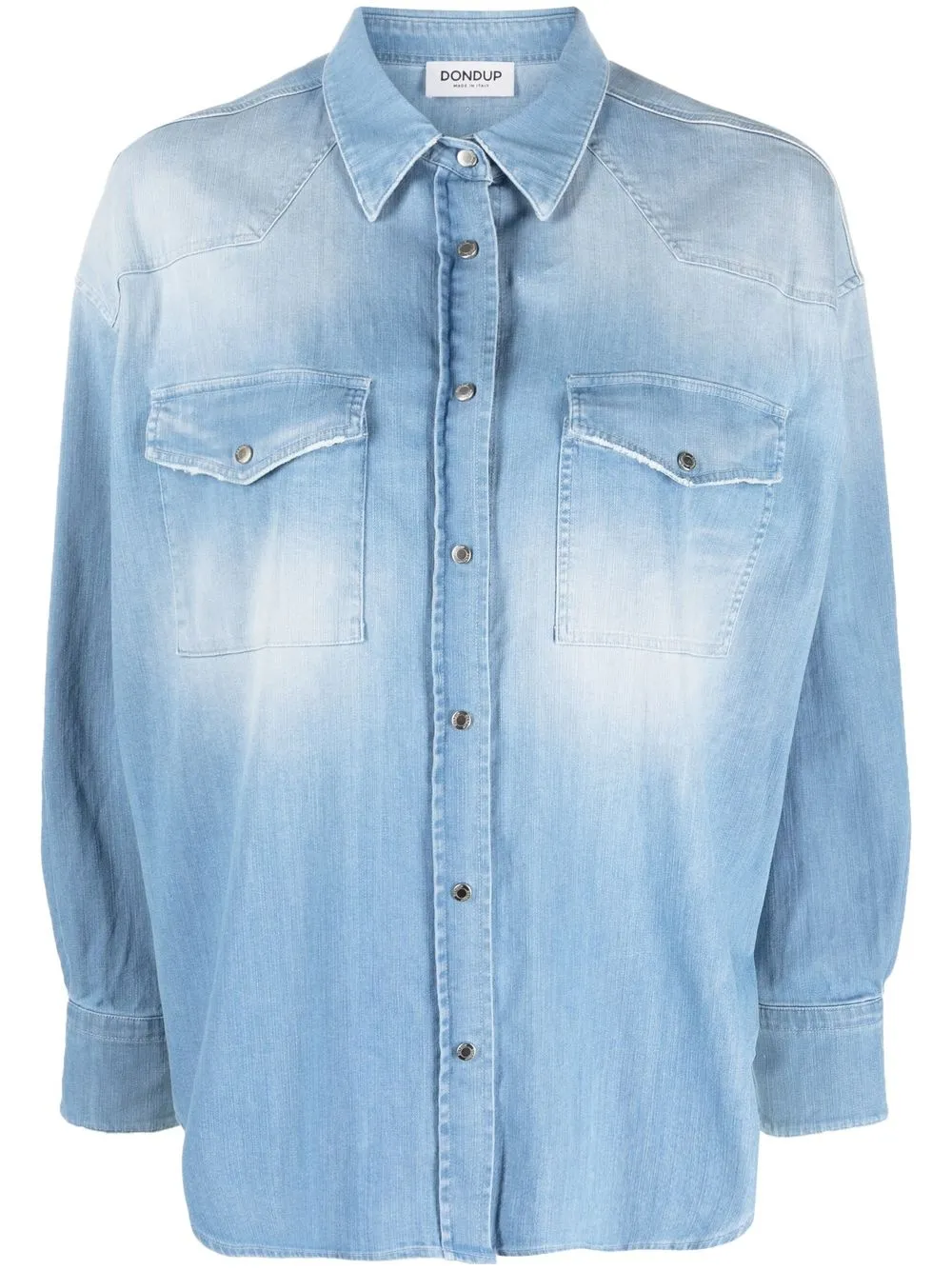 

DONDUP washed long-sleeve shirt - Blue