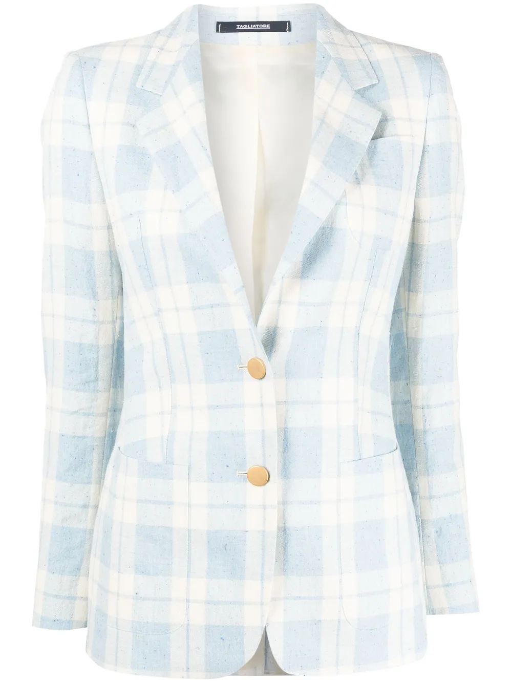 

Tagliatore Parigi checked blazer - Blue