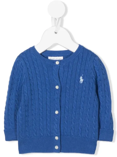 Ralph Lauren Kids كارديغان بأزرار وشعار 'بولو بوني'