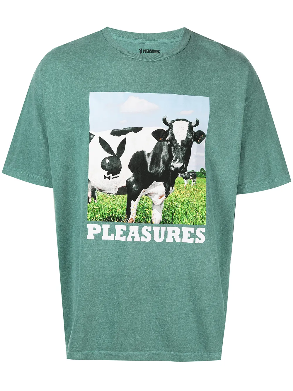 

Pleasures logo-print detail T-shirt - Multicolour