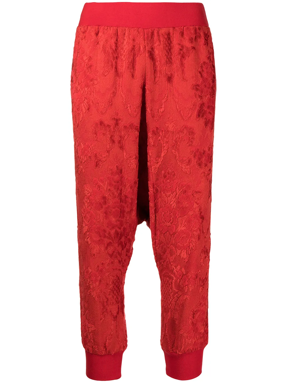 

Undercover pantalones capri con motivo floral en jacquard - Rojo