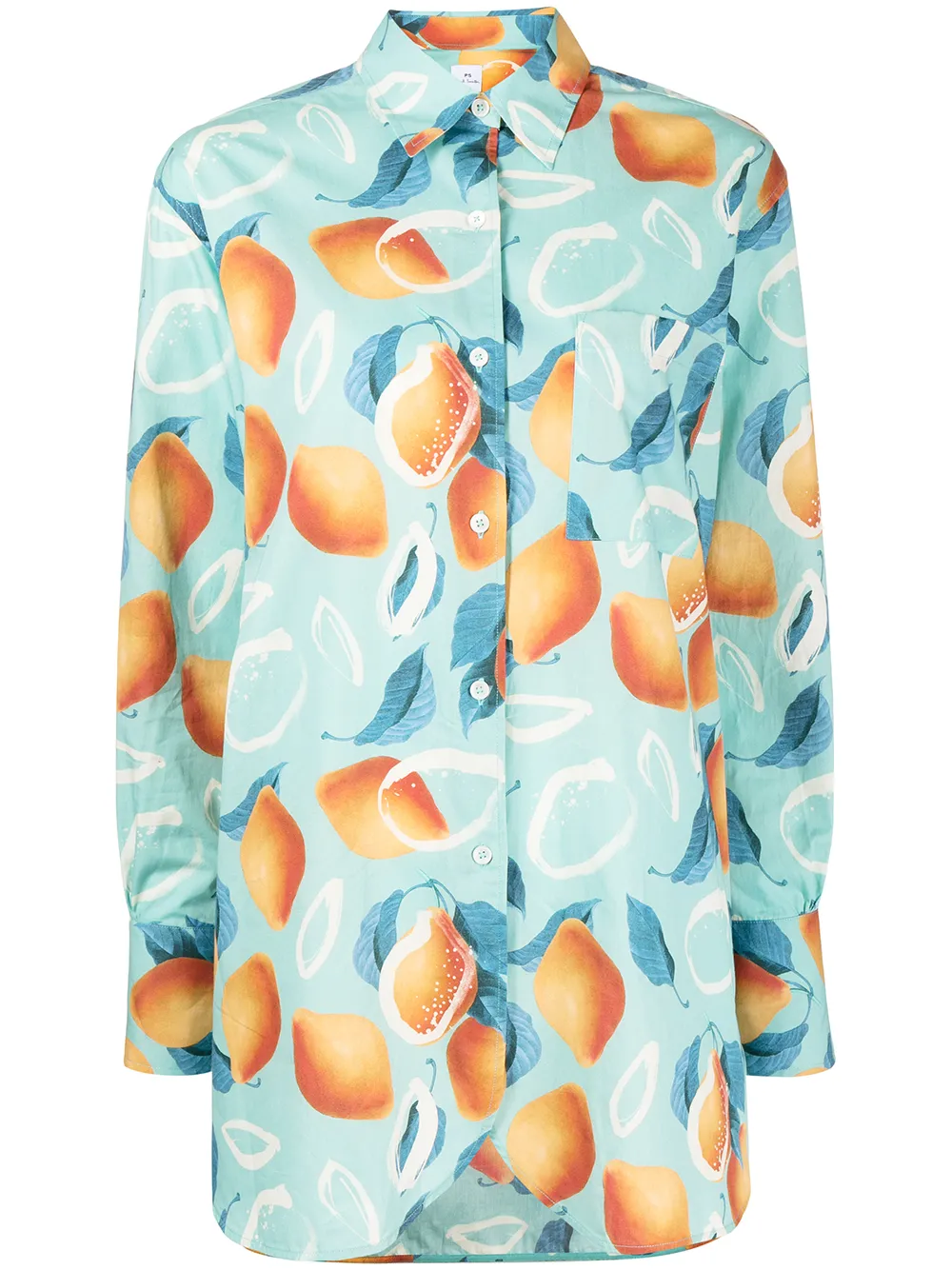 

PS Paul Smith camisa oversize con fruta estampada - Verde