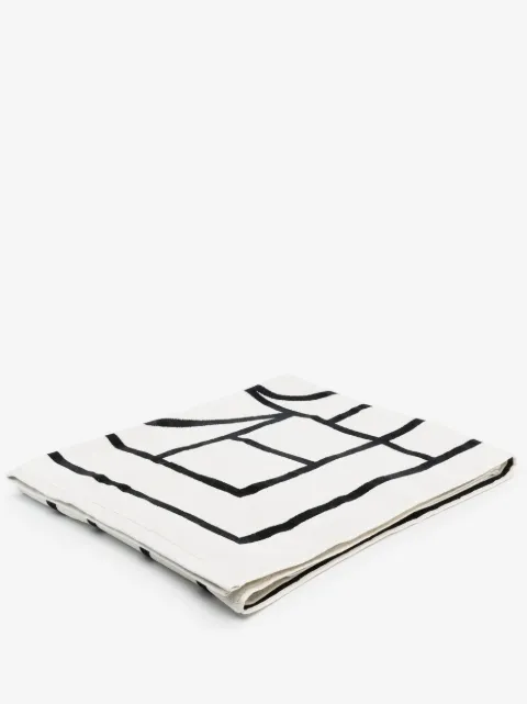 TOTEME monogram jacquard beach towel