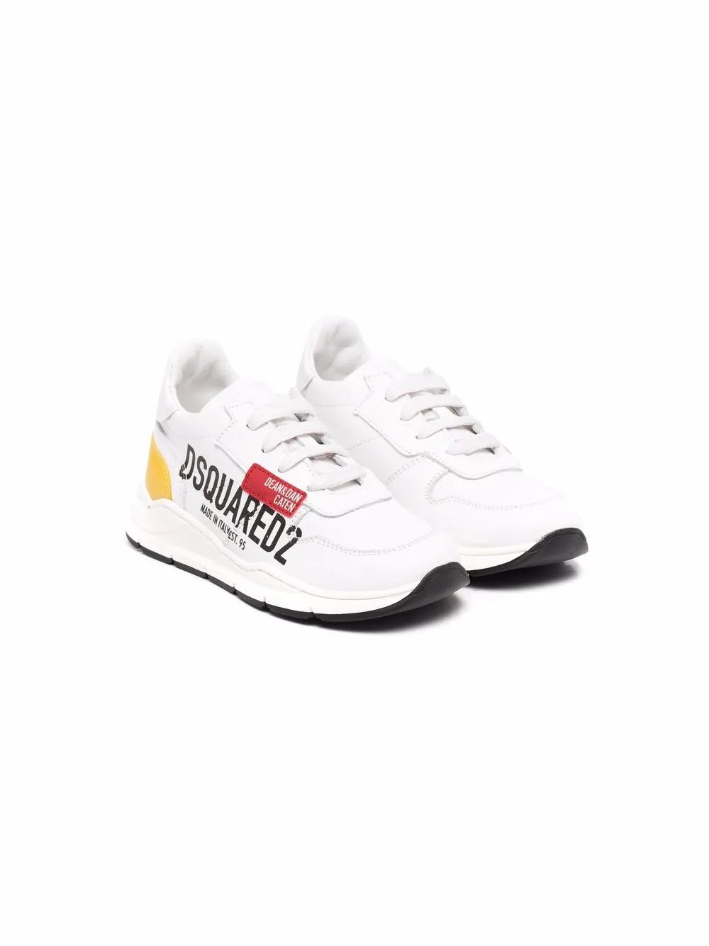 

Dsquared2 Kids tenis bajos con logo estampado - Blanco