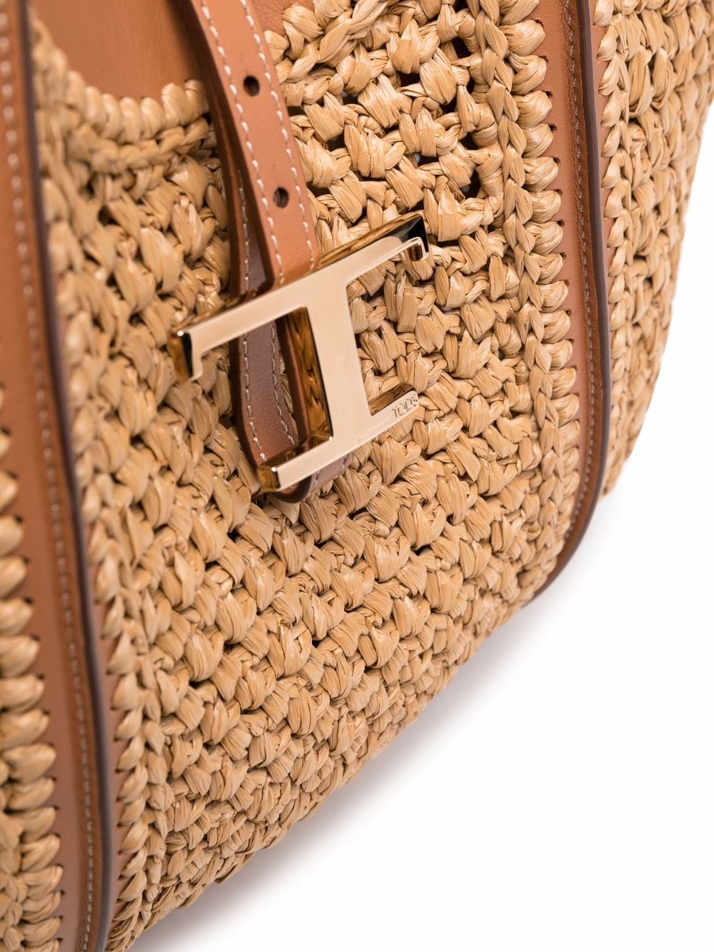 Tod's Clutch Bag In Raffia Mini In Brown