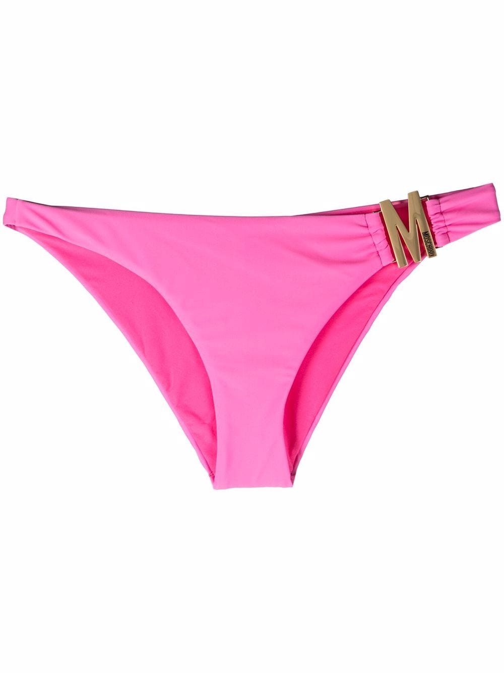 

Moschino bikini bottom con placa del logo - Rosado