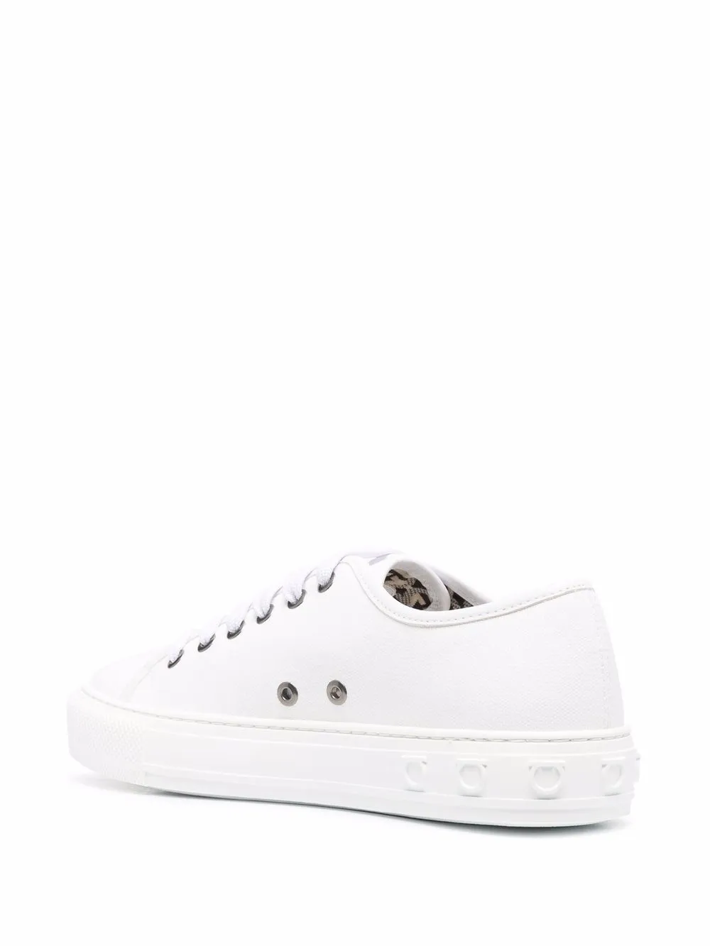  Ferragamo Embossed-logo Low-top Sneakers - White 
