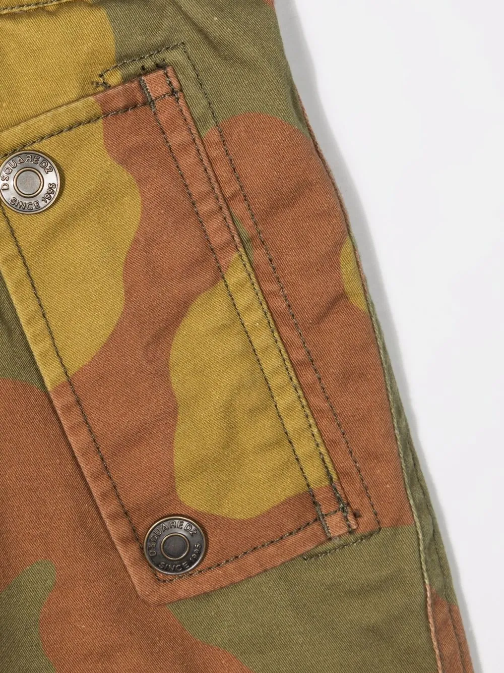 Dsquared2 Kids Camo-print Cotton Shorts - Green 