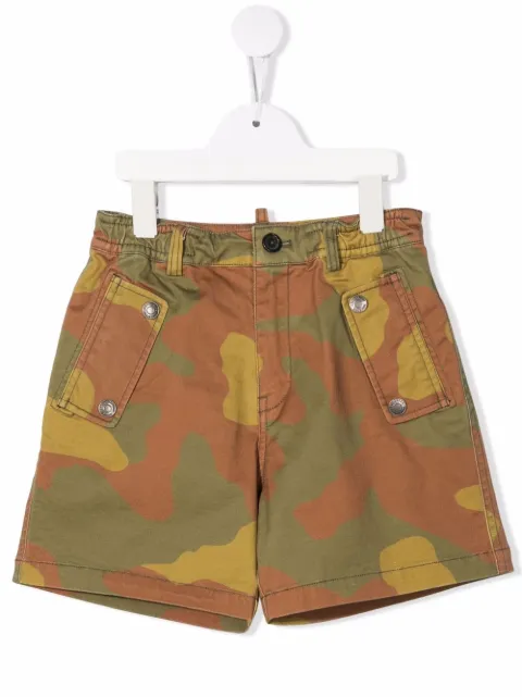 DSQUARED2 KIDS shorts con estampado militar