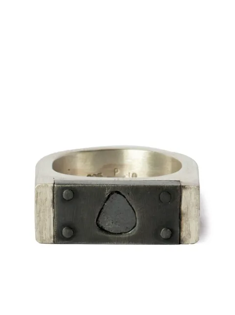 Parts of Four Ring aus oxidiertem Silber