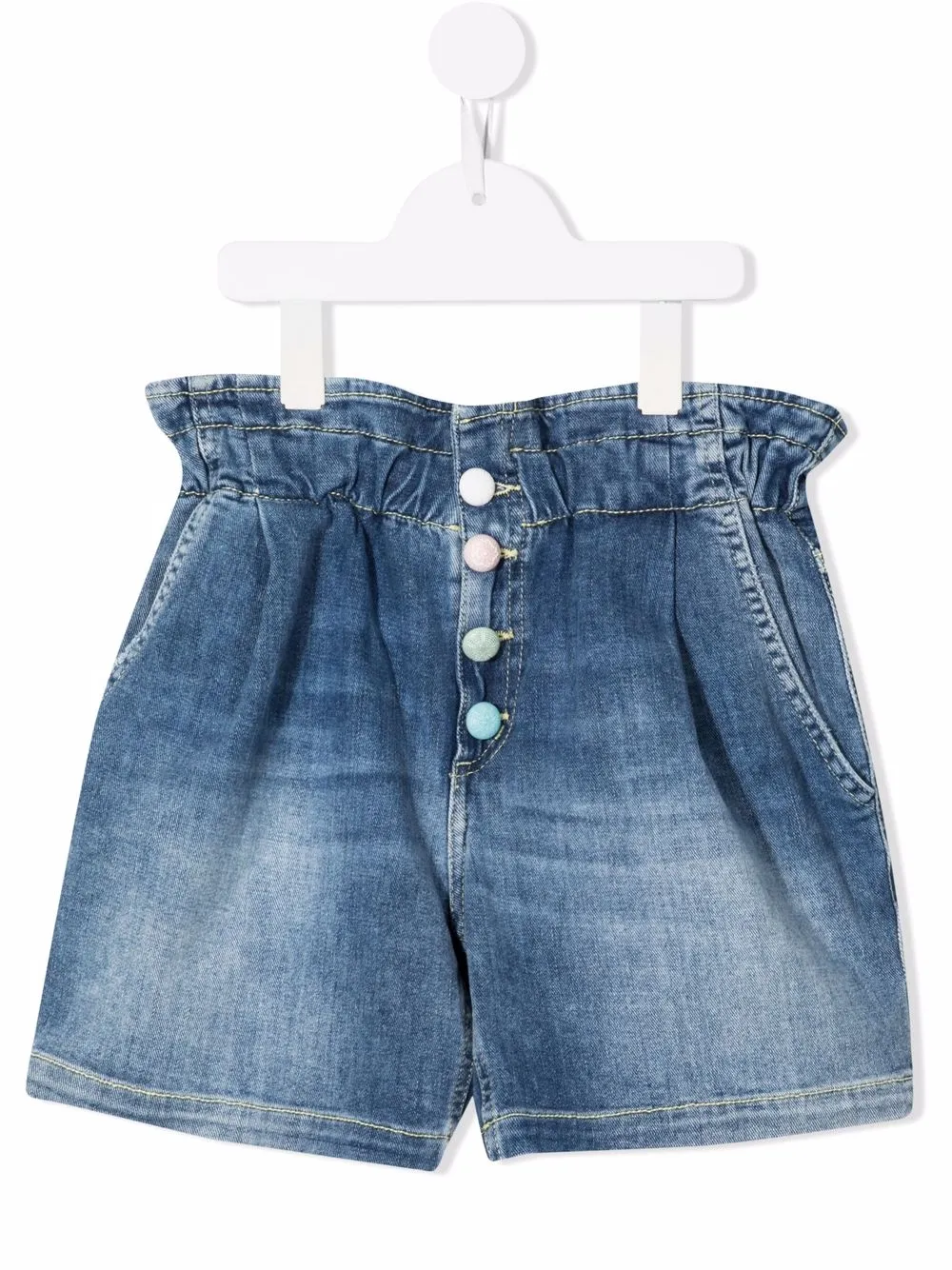 

DONDUP KIDS shorts de mezclilla con pretina elástica - Azul