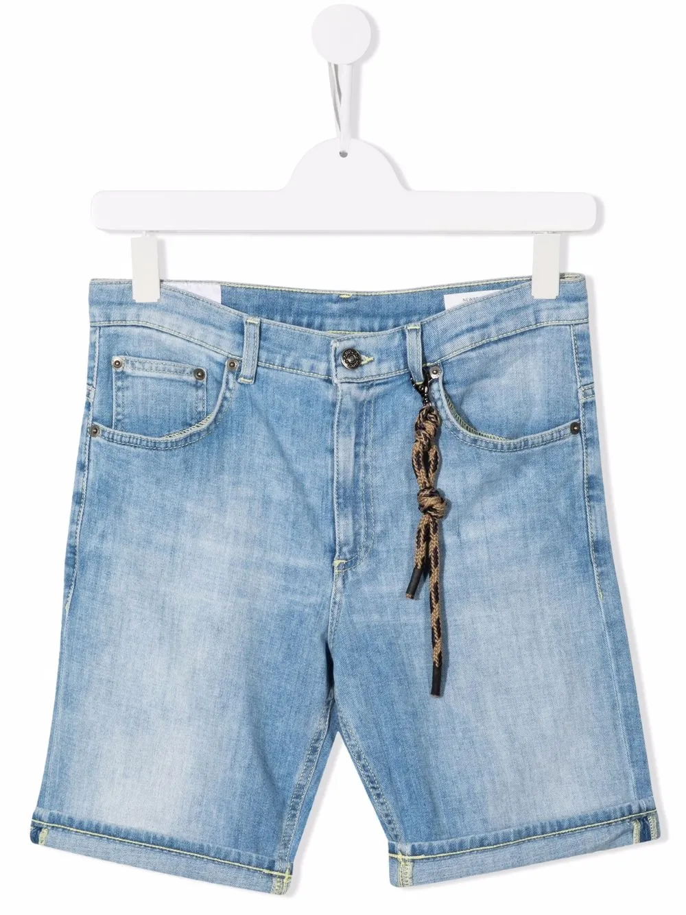 

DONDUP KIDS shorts de mezclilla detalle de nudo - Azul