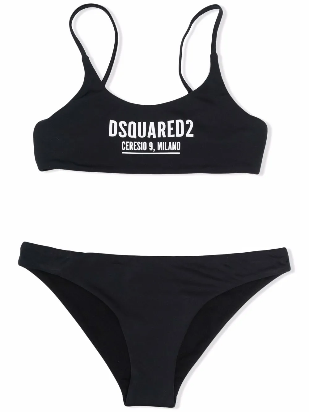 

Dsquared2 Kids bikini con logo estampado - Negro