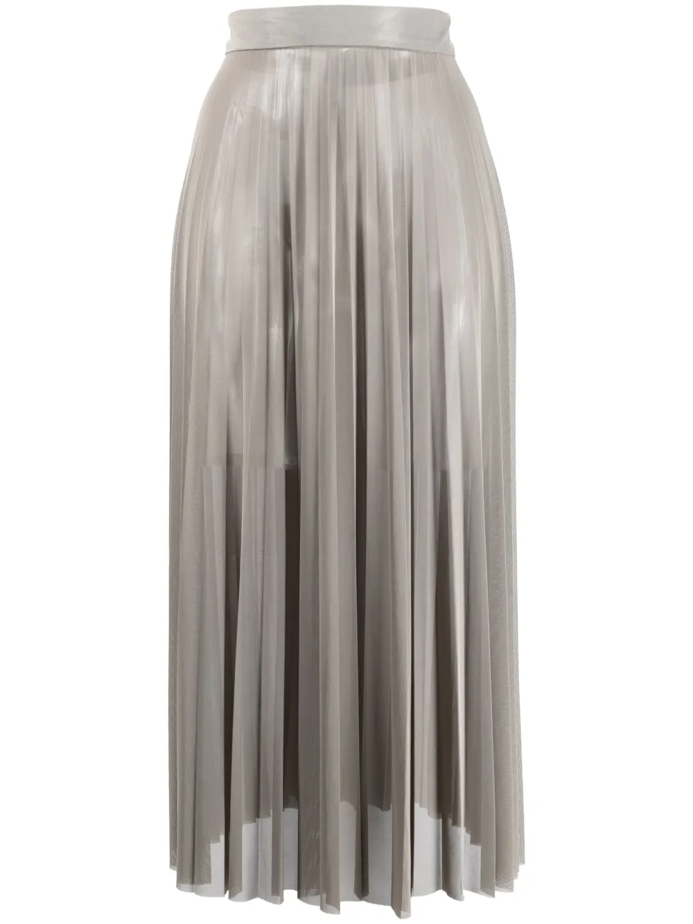 

MM6 Maison Margiela sheer knife-pleat skirt - Grey