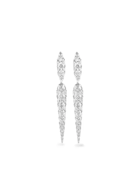 Boghossian 18kt white gold Merveilles Icicle small diamond earrings