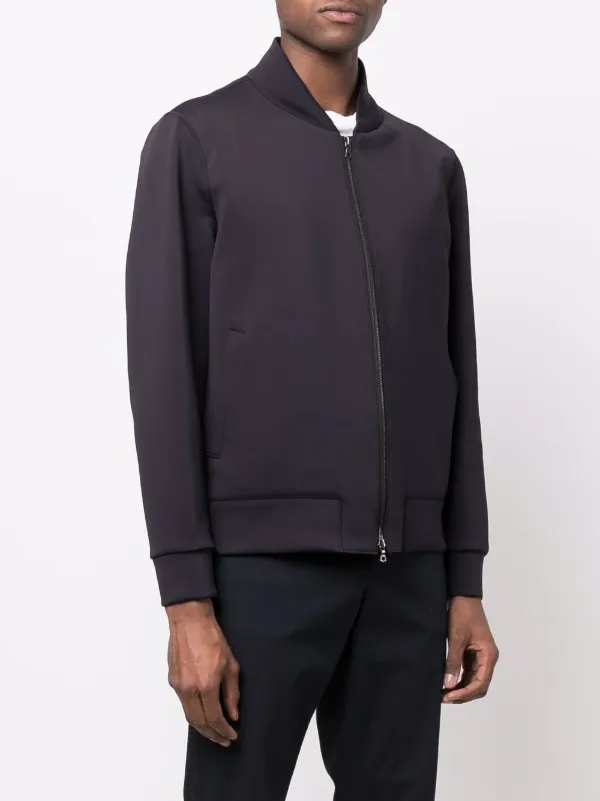 Harris Wharf London two-pocket zip-up Bomber Jacket | Blue