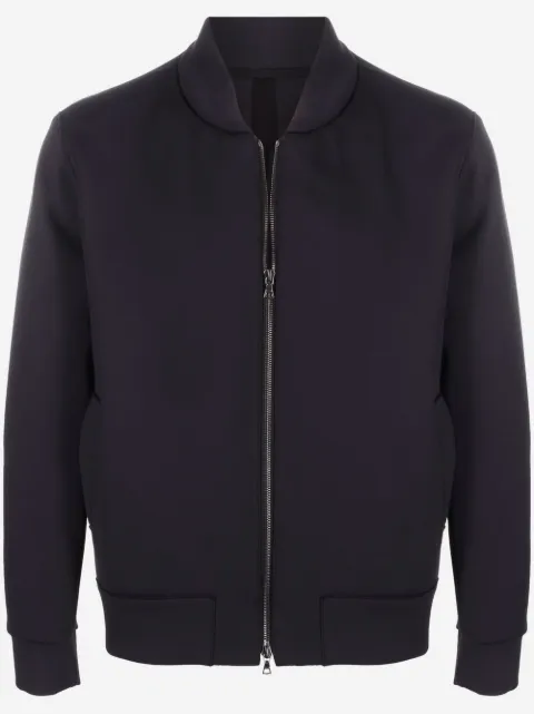 Harris Wharf London Jaqueta bomber com zíper e dois bolsos 