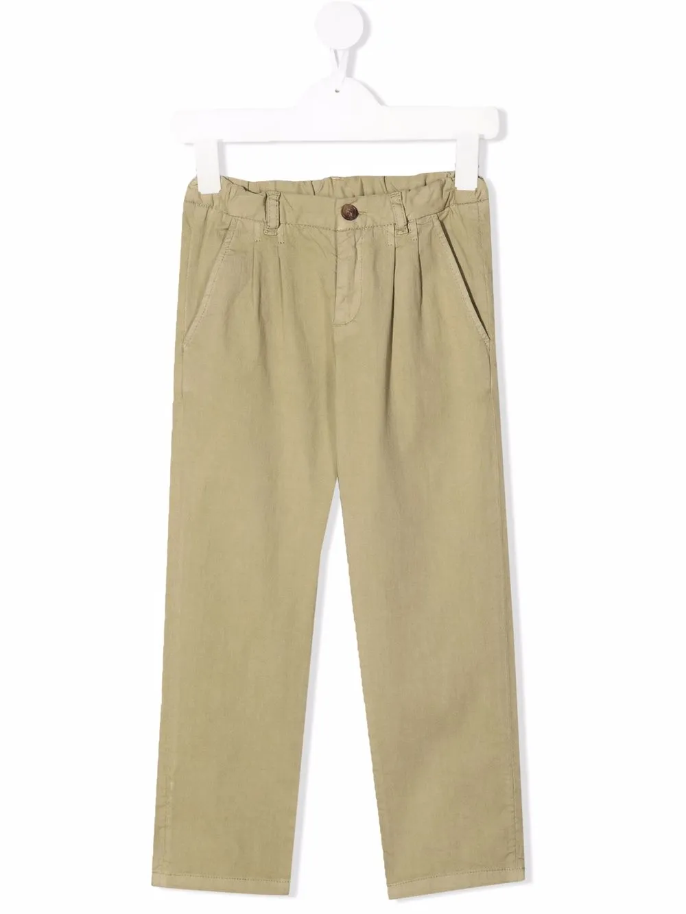

Bonpoint TEEN straight-leg cotton trousers - Neutrals