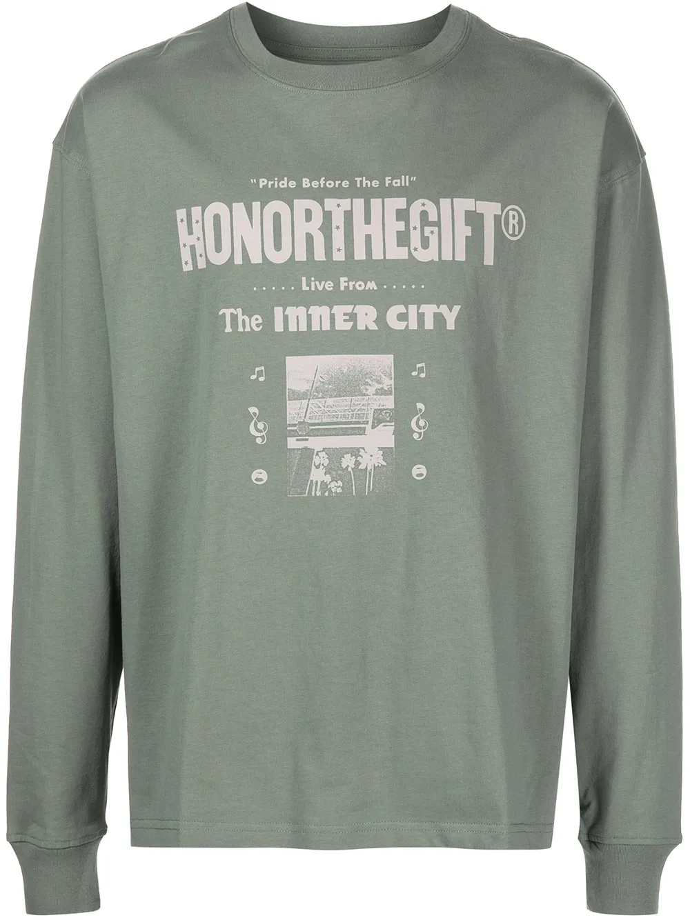 

Honor The Gift graphic-print long-sleeved T-shirt - Green