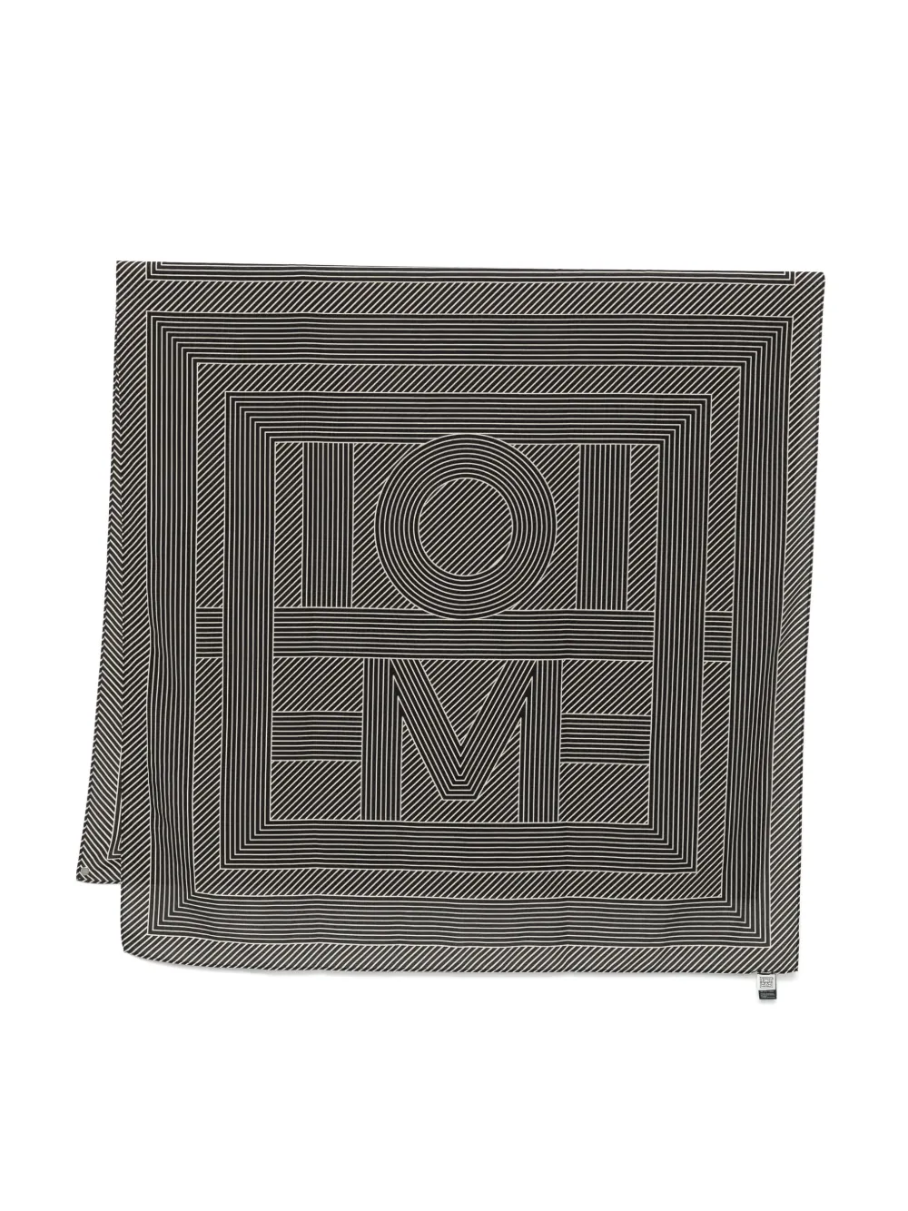 TOTEME pareo a rayas con monograma | negro | Image 1