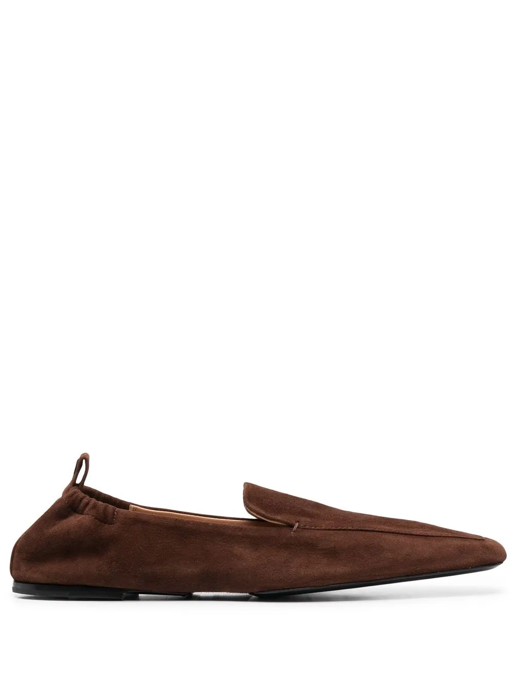 

TOTEME The Travel square-toe loafers - Brown