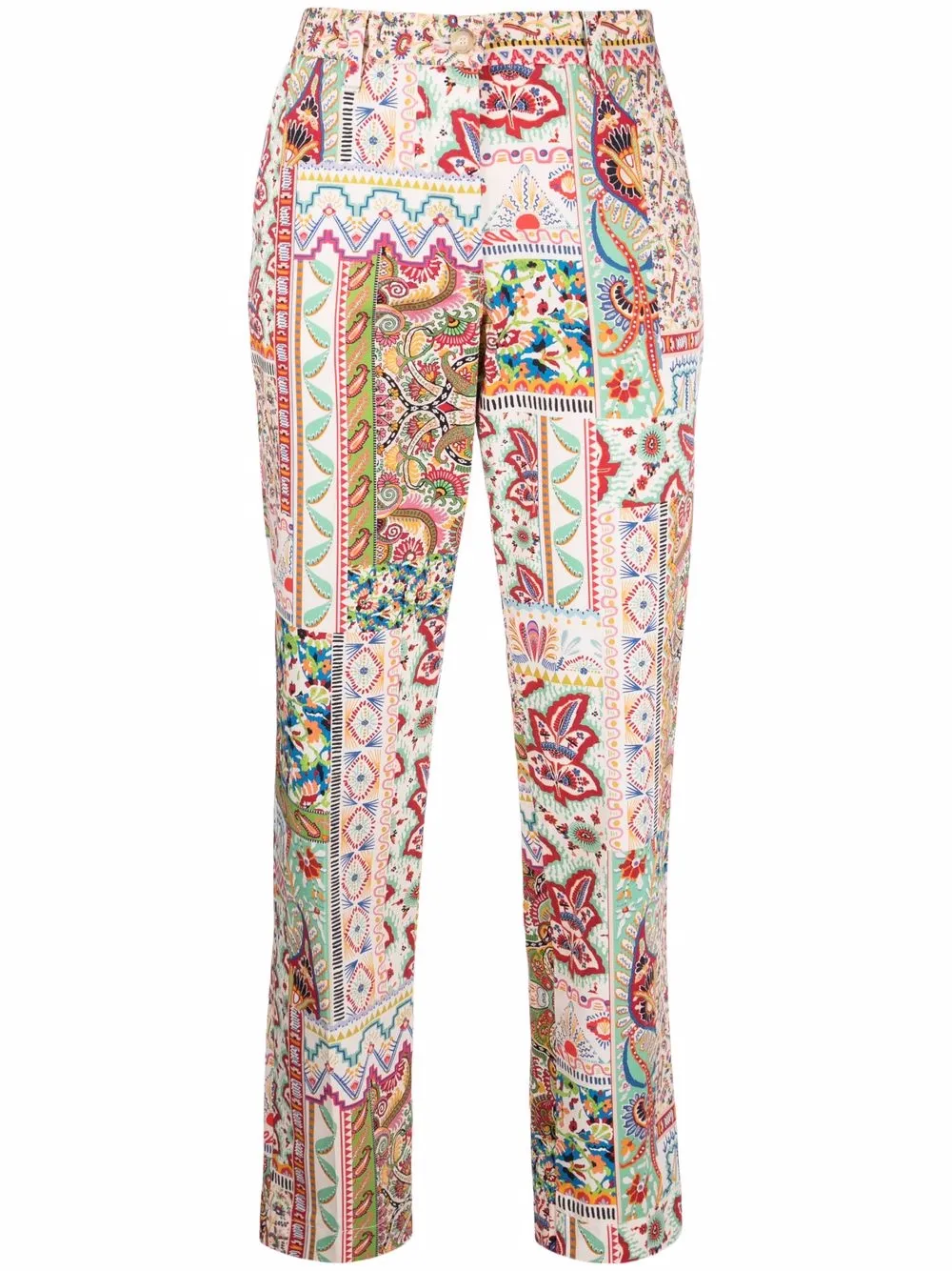 

ETRO pantalones capri con estampado patchwork - Neutro