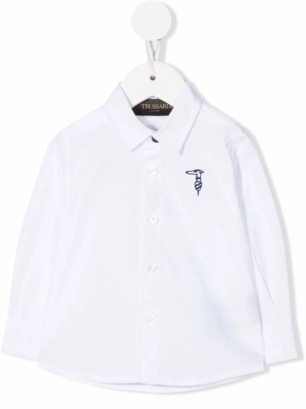 

TRUSSARDI JUNIOR camisa con diseño bordado - Blanco