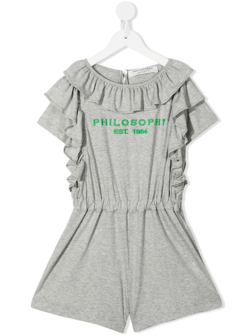 

Philosophy Di Lorenzo Serafini Kids embroidered logo jumpsuit - Grey