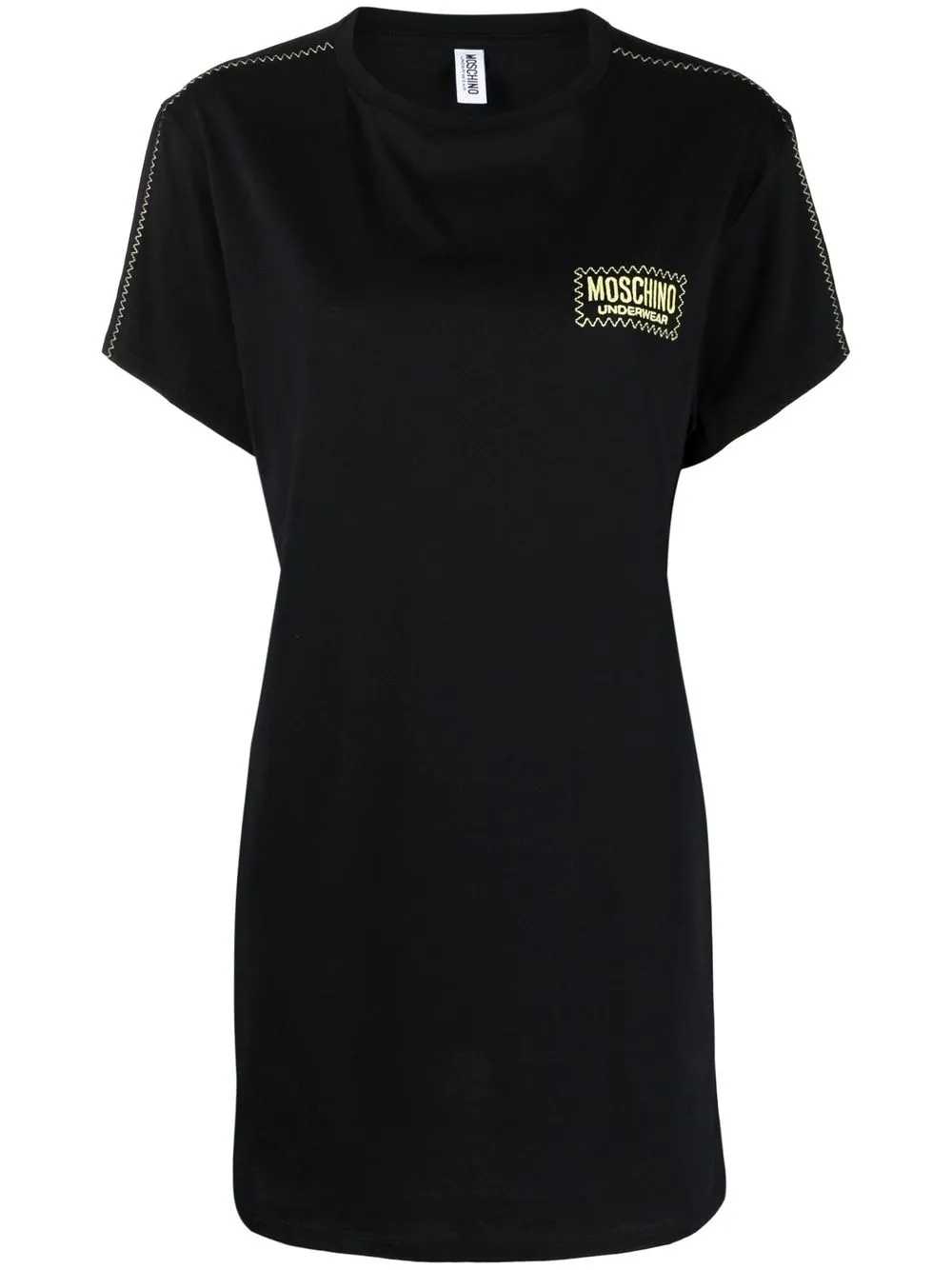 

Moschino long-line style logo T-shirt - Black