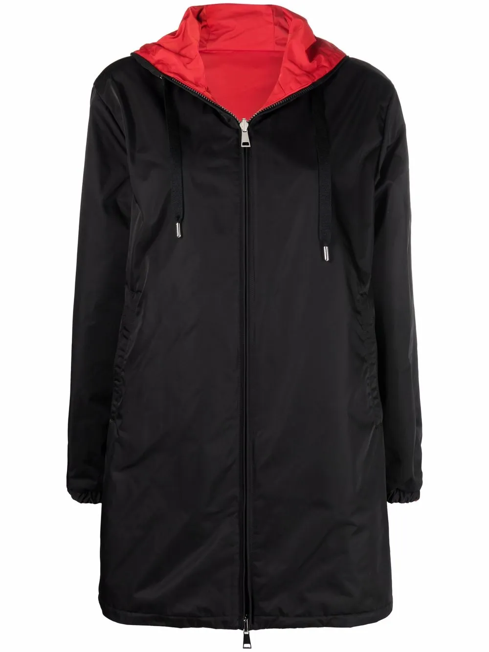 

Moncler abrigo reversible con capucha - Negro