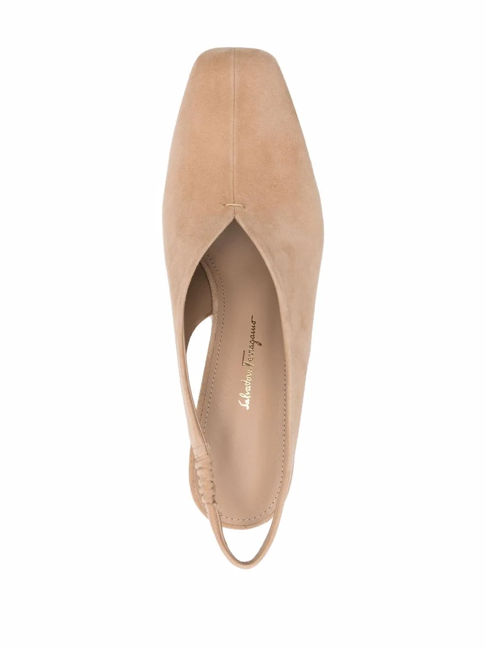 Ferragamo F-Heel 100mm slingback pumps Neutrals