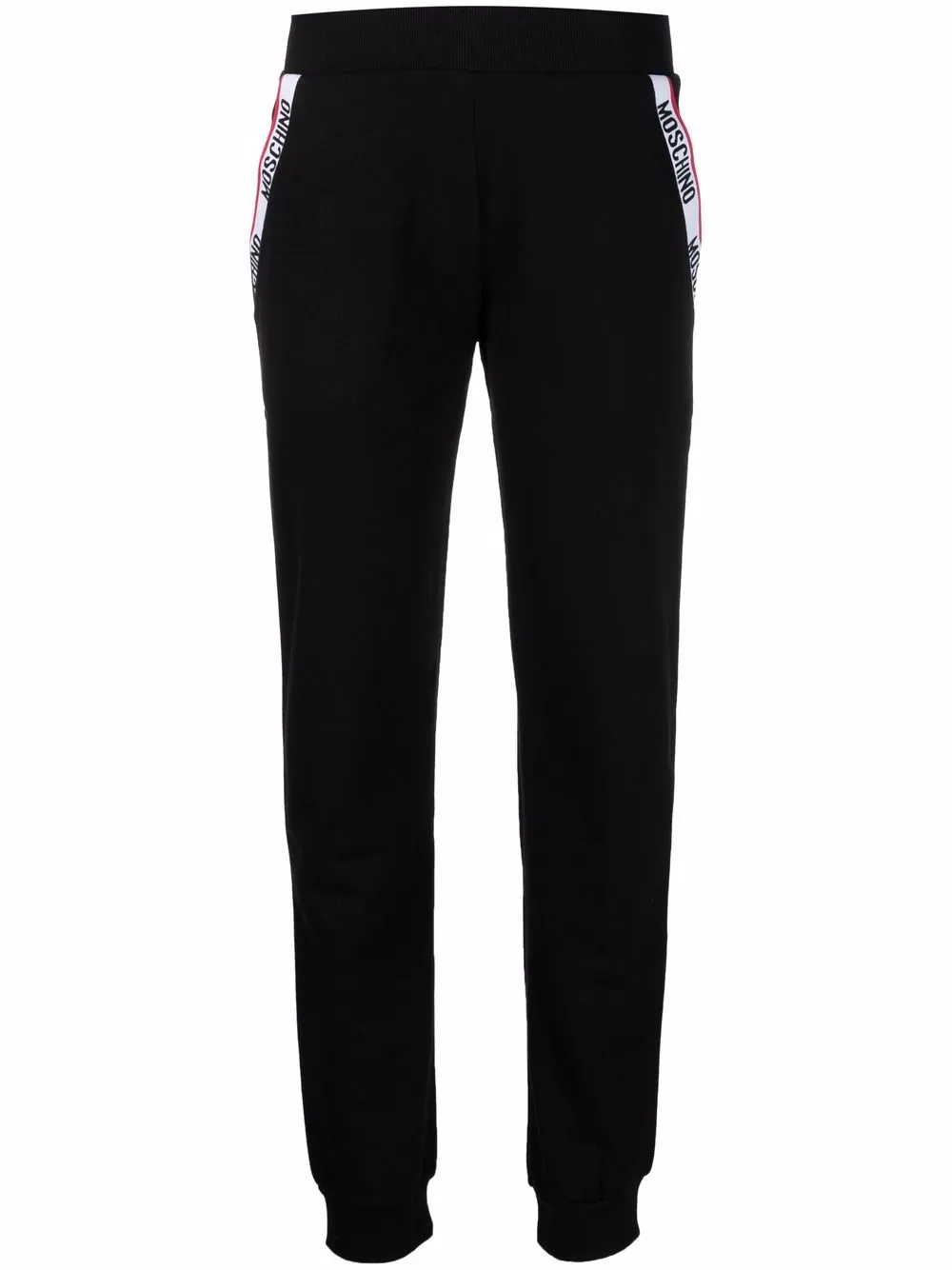 

Moschino logo-trim detail track pants - Black