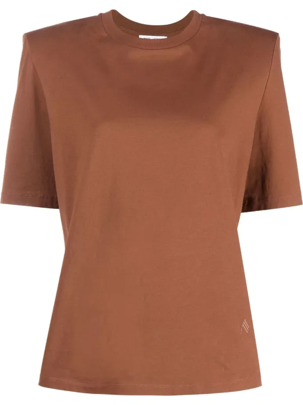 The Attico shoulder-pads Cotton T-shirt 
