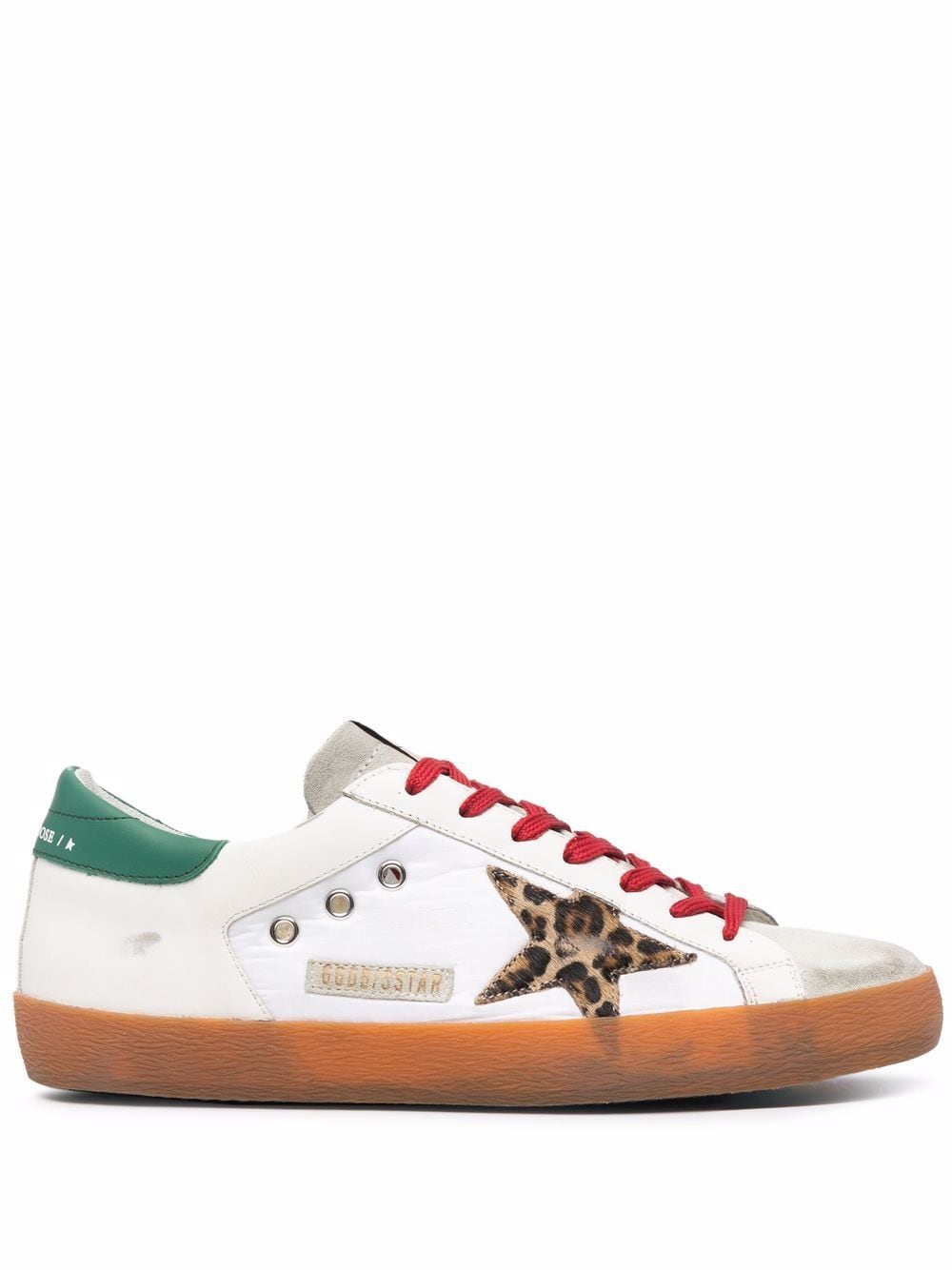 Leopard sneakers with red on sale laces