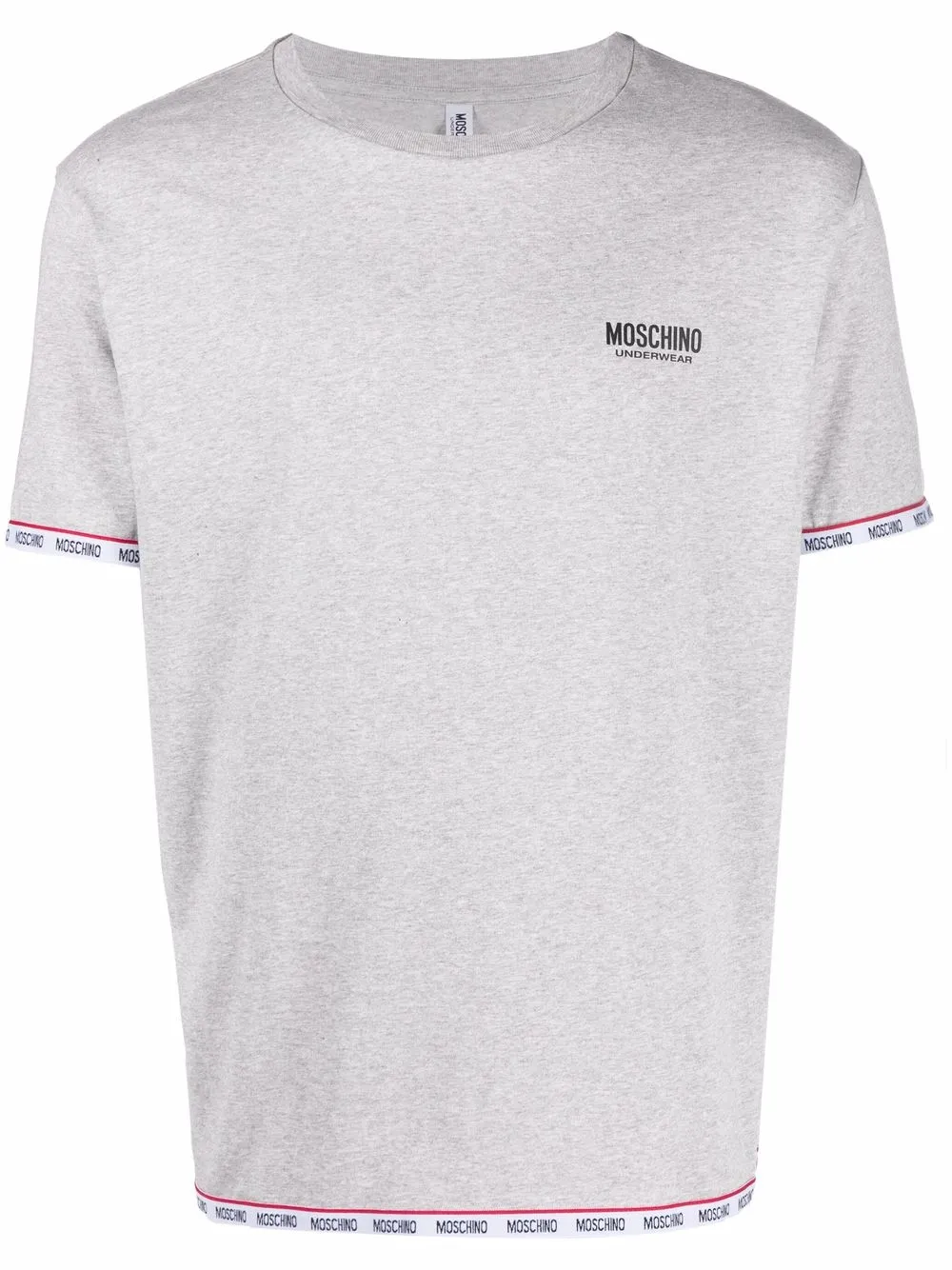 

Moschino playera con logo estampado - Gris