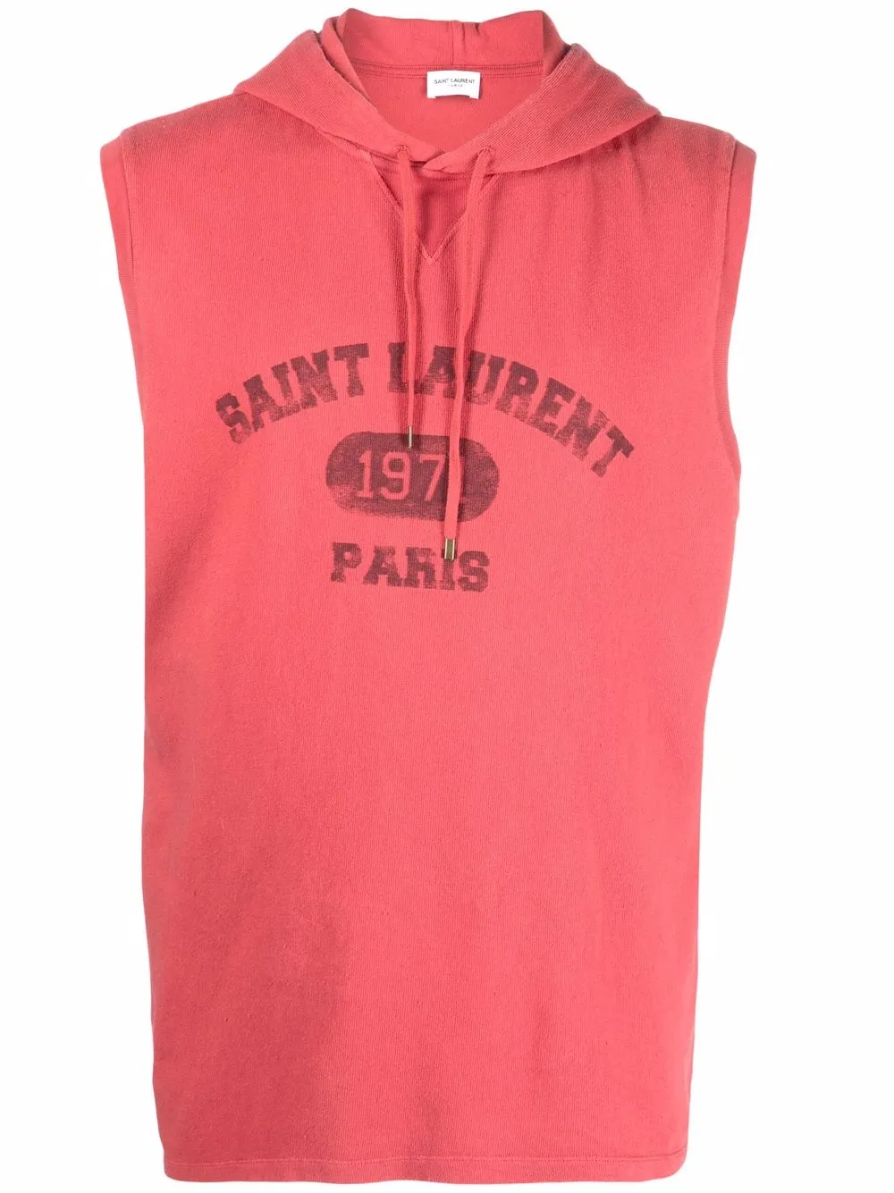 

Saint Laurent camiseta con capucha y logo - Rojo